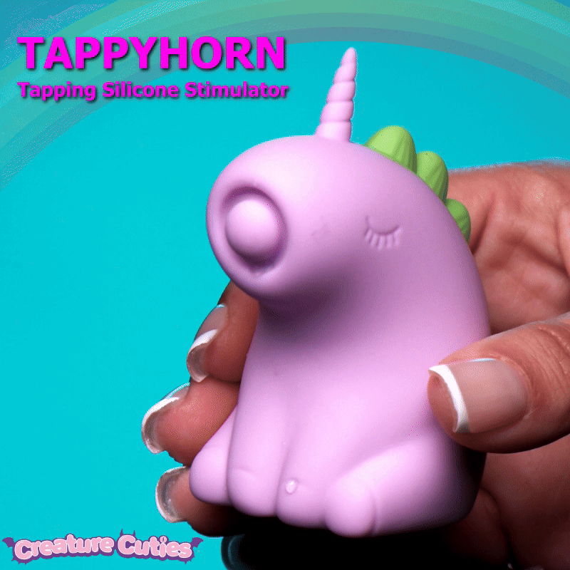 XR BRANDS - CREATURE CUTIES TAPPYHORN TAPPING SILICONE STIMULATOR