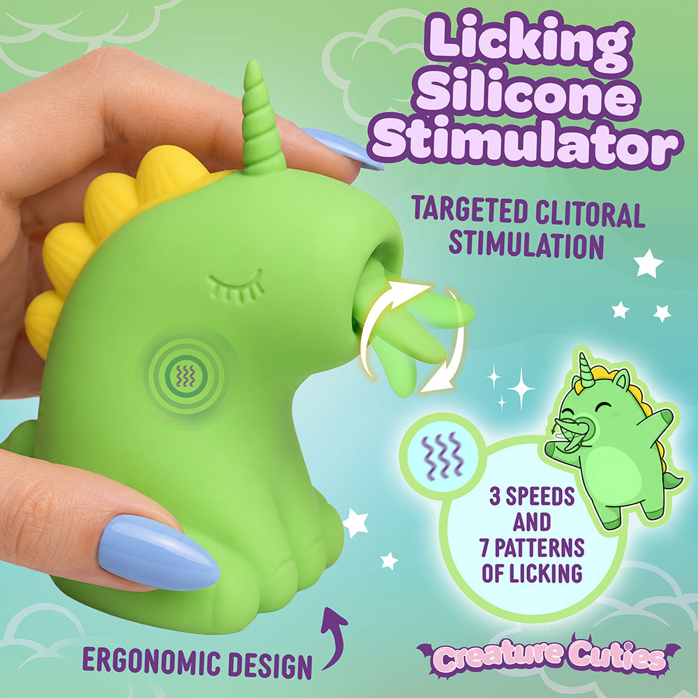 XR BRANDS - CREATURE CUTIES LICKYHORN LICKING SILICONE STIMULATOR