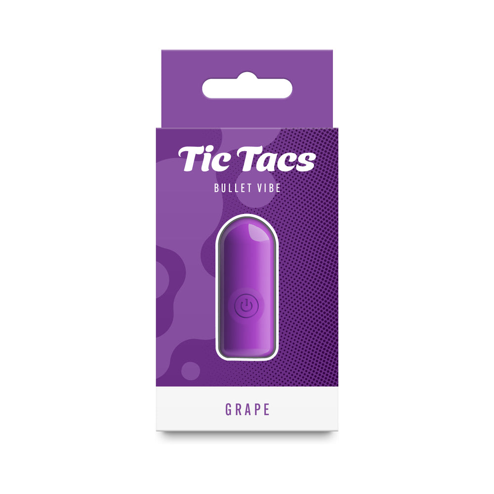 NS NOVELTIES - TIC TACS GRAPE SILICONE BULLET VIBRATOR PURPLE
