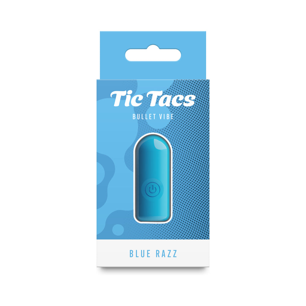 NS NOVELTIES - TIC TAC BLUE RAZZ SILICONE BULLET VIBE BLUE