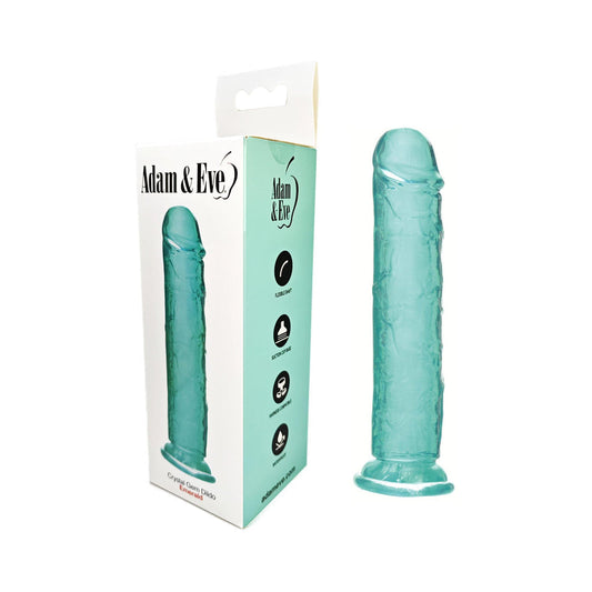 ADAM & EVE - CRYSTAL GEM 7 IN. DILDO EMERALD