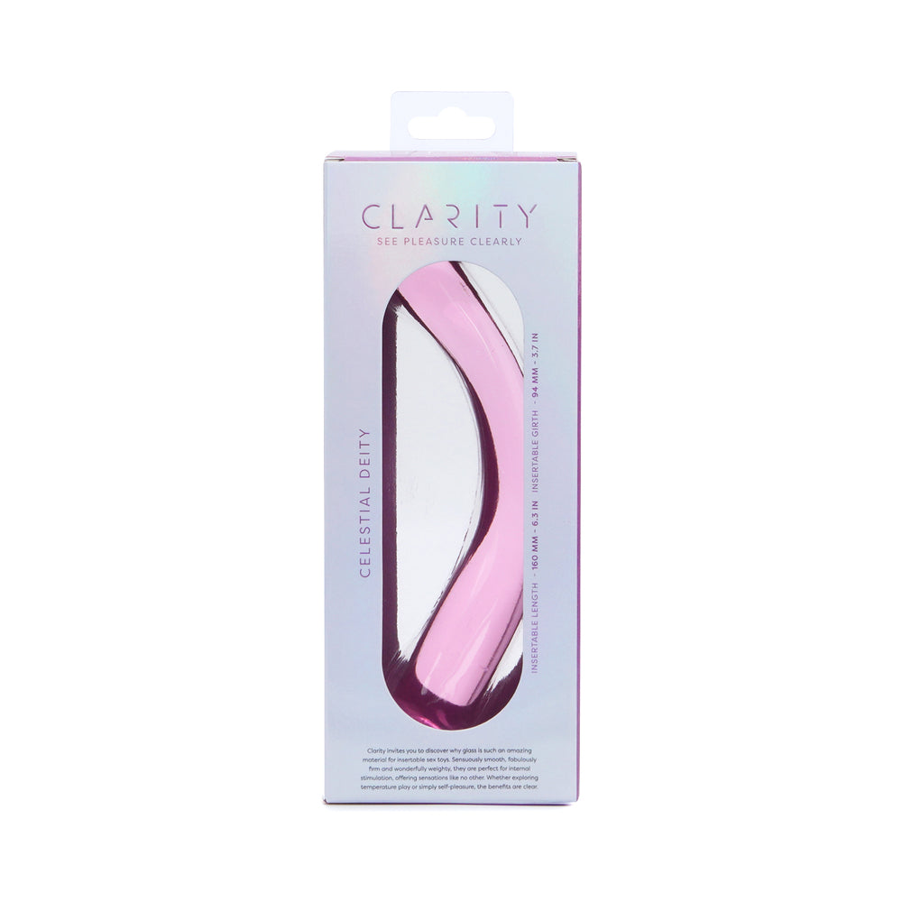 CREATIVE CONCEPTIONS - CLARITY CELESTIAL DEITY BLUSH GLASS DILDO