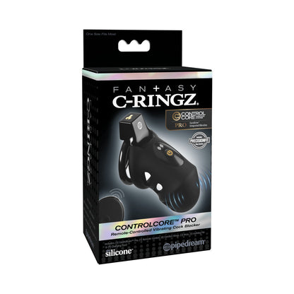 PIPEDREAM - FANTASY C-RINGZ CONTROLCORE PRO REMOTE VIBRATING COCK BLOCKER BLACK