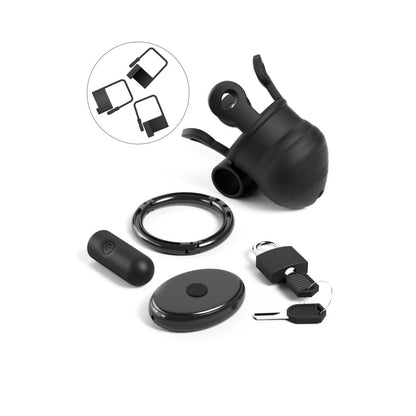 PIPEDREAM - FANTASY C-RINGZ CONTROLCORE TRAINER REMOTE VIBRATING COCK BLOCKER BLACK