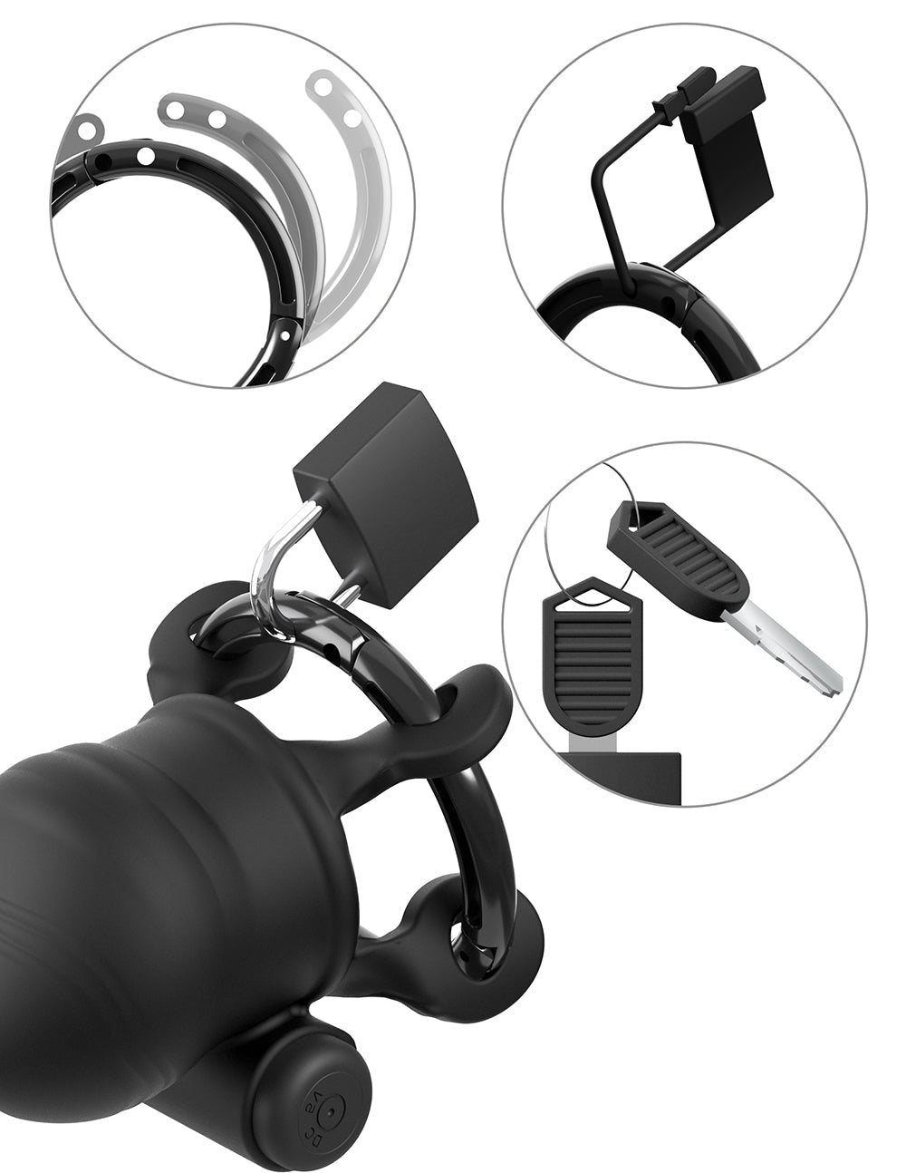 PIPEDREAM - FANTASY C-RINGZ CONTROLCORE TRAINER REMOTE VIBRATING COCK BLOCKER BLACK