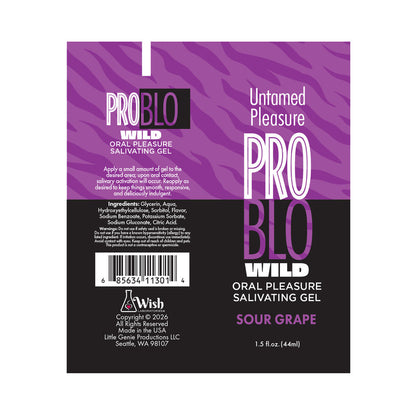 LITTLE GENIE - GEL SALIVANTE PARA PRAZER ORAL PROBLO WILD SABOR UVA ÁCIDA 42,5 G.