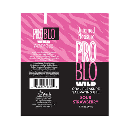 LITTLE GENIE - GEL DE ESTIMULAÇÃO ORAL PROBLO WILD SABOR MORANGO ÁCIDO 42 G.
