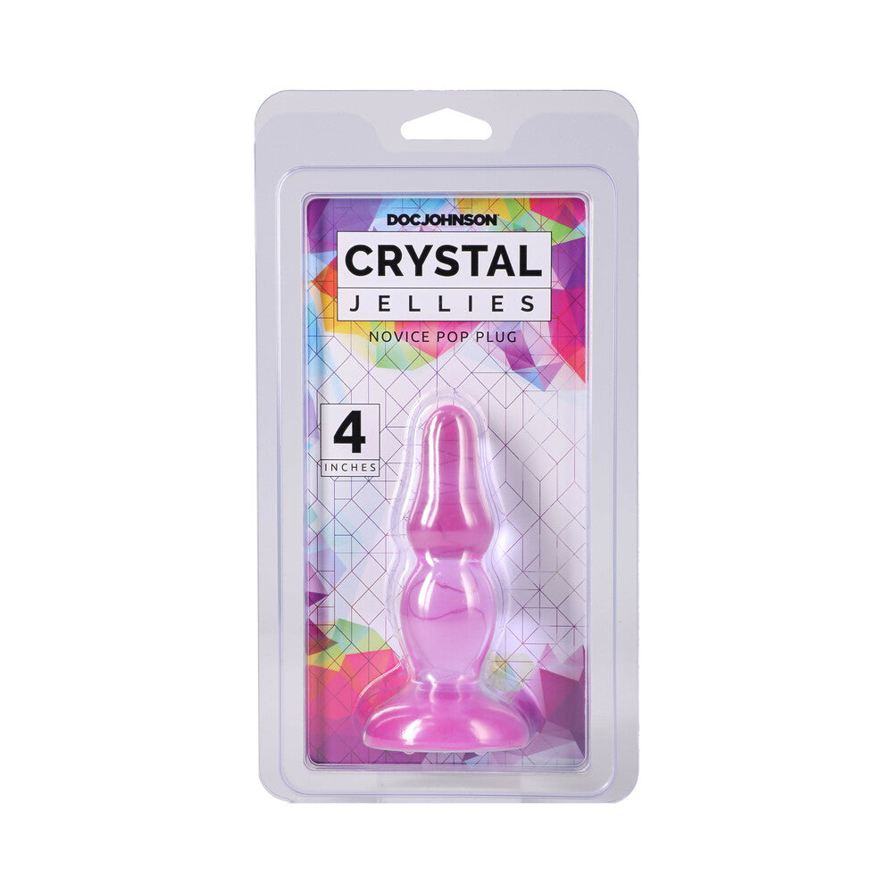 DOC JOHNSON - CRYSTAL JELLIES NOVICE POP PLUG 4 POL. VIOLETA