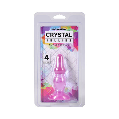 DOC JOHNSON - CRYSTAL JELLIES NOVICE POP PLUG 4 POL. VIOLETA