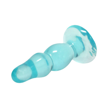 DOC JOHNSON - CRYSTAL JELLIES NOVICE POP PLUG 4 POL. AZUL-TURQUESA