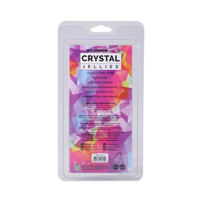 DOC JOHNSON - CRYSTAL JELLIES NOVICE POP PLUG 4 POL. AZUL-TURQUESA