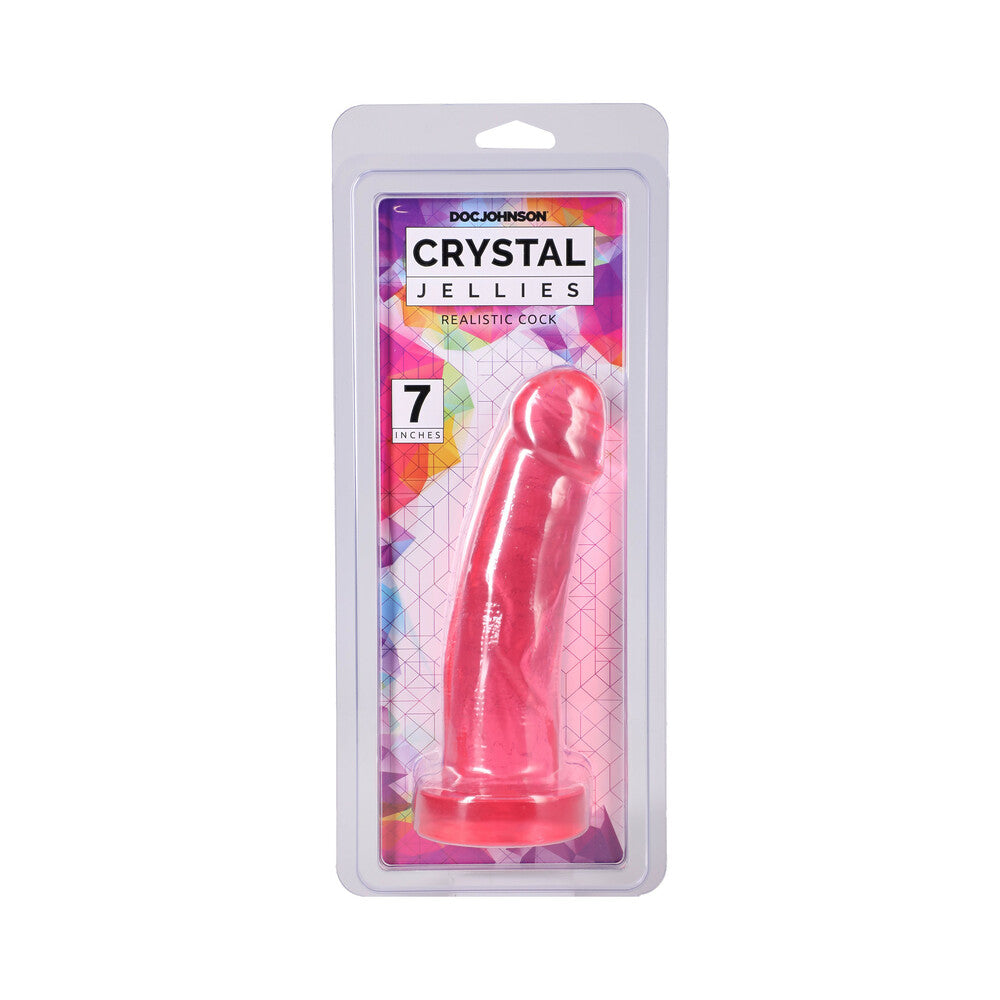 DOC JOHNSON - CRYSTAL JELLIES REALÍSTICO 7 POL. ROSA