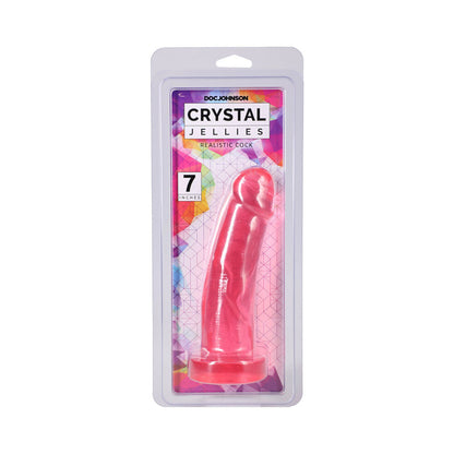 DOC JOHNSON - CRYSTAL JELLIES REALÍSTICO 7 POL. ROSA