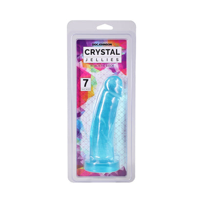 DOC JOHNSON - CRYSTAL JELLIES REALISTIC COCK 7 POL. VERDE-AZULADO