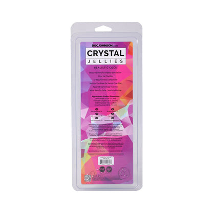 DOC JOHNSON - CRYSTAL JELLIES REALISTIC COCK 7 POL. VERDE-AZULADO