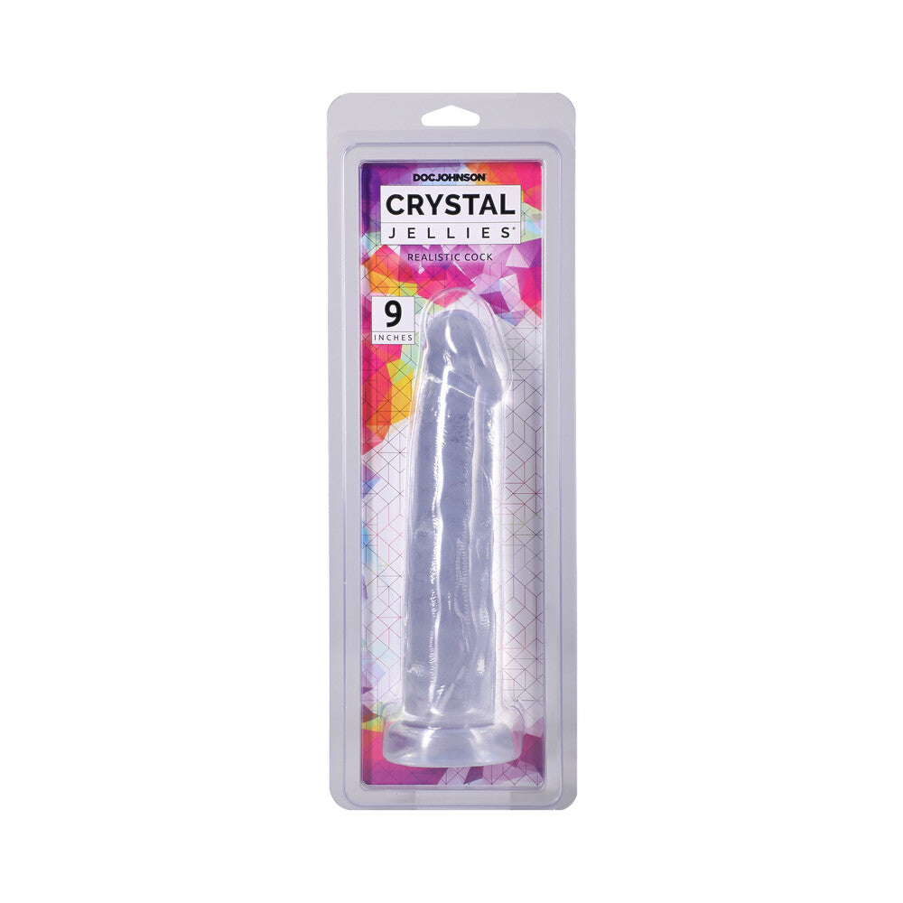 DOC JOHNSON - CRYSTAL JELLIES PILO REALISTA 9 POL. TRANSPARENTE