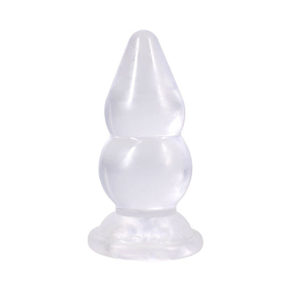 DOC JOHNSON - CRYSTAL JELLIES DOUBLE POP PLUG 15 CM TRANSPARENTE