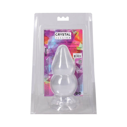 DOC JOHNSON - CRYSTAL JELLIES DOUBLE POP PLUG 15 CM TRANSPARENTE