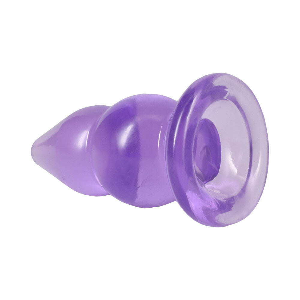 DOC JOHNSON - CRYSTAL JELLIES DOUBLE POP PLUG 15 CM ROXO