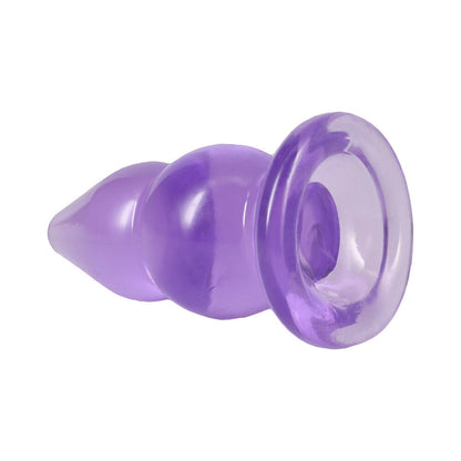 DOC JOHNSON - CRYSTAL JELLIES DOUBLE POP PLUG 15 CM ROXO