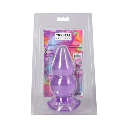 DOC JOHNSON - CRYSTAL JELLIES DOUBLE POP PLUG 15 CM ROXO