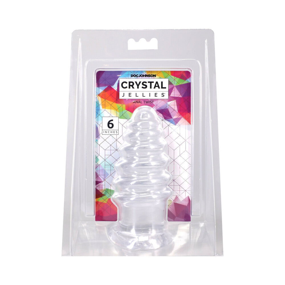 DOC JOHNSON - CRYSTAL JELLIES ANAL TWIST 15 CM TRANSPARENTE