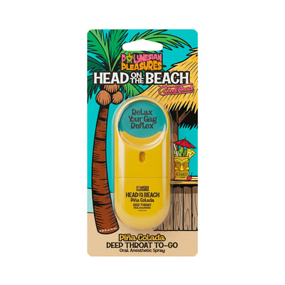 DOC JOHNSON - POLYNESIAN PLEASURES HEAD ON THE BEACH SPRAY DEEP THROAT PARA LEVAR PIÑA COLADA 9 ML.