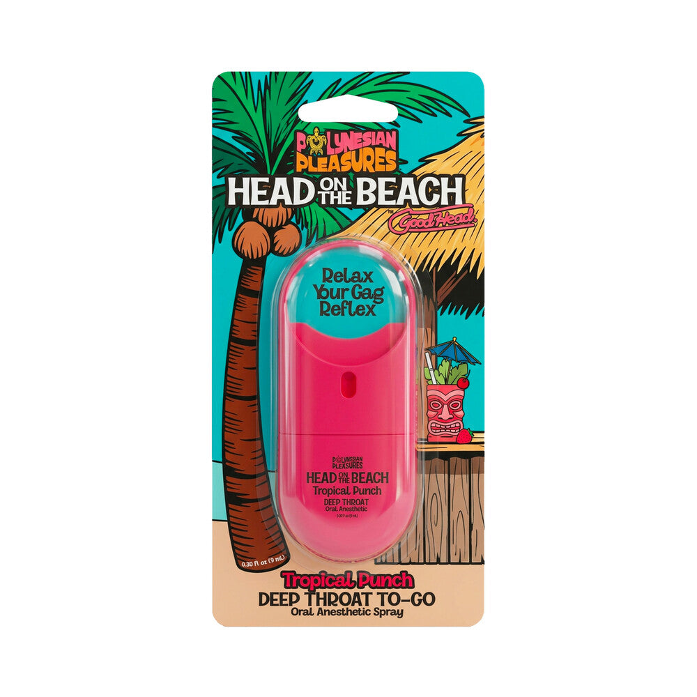 DOC JOHNSON - SPRAY PARA GARGANTA PROFUNDA POLYNESIAN PLEASURES HEAD ON THE BEACH SABOR TROPICAL PUNCH 8,8 ML