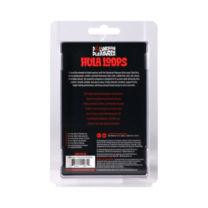 DOC JOHNSON - POLYNESIAN PLEASURES HULA LOOPS ANEL PENIAN TRIBAL EM SILICONE 25MM VERMELHO/PRETO