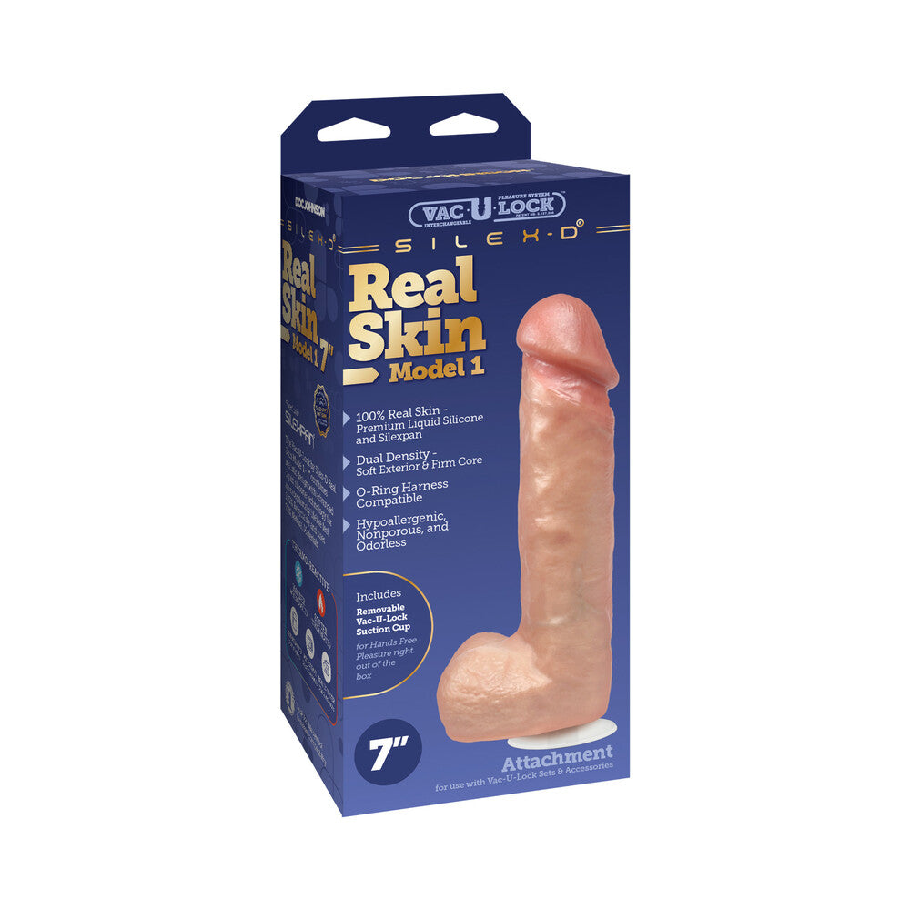 DOC JOHNSON - VAC-U-LOCK X SILEX-D MODEL 1 PREMIUM REAL SKIN 7 POL. BAUNILHA