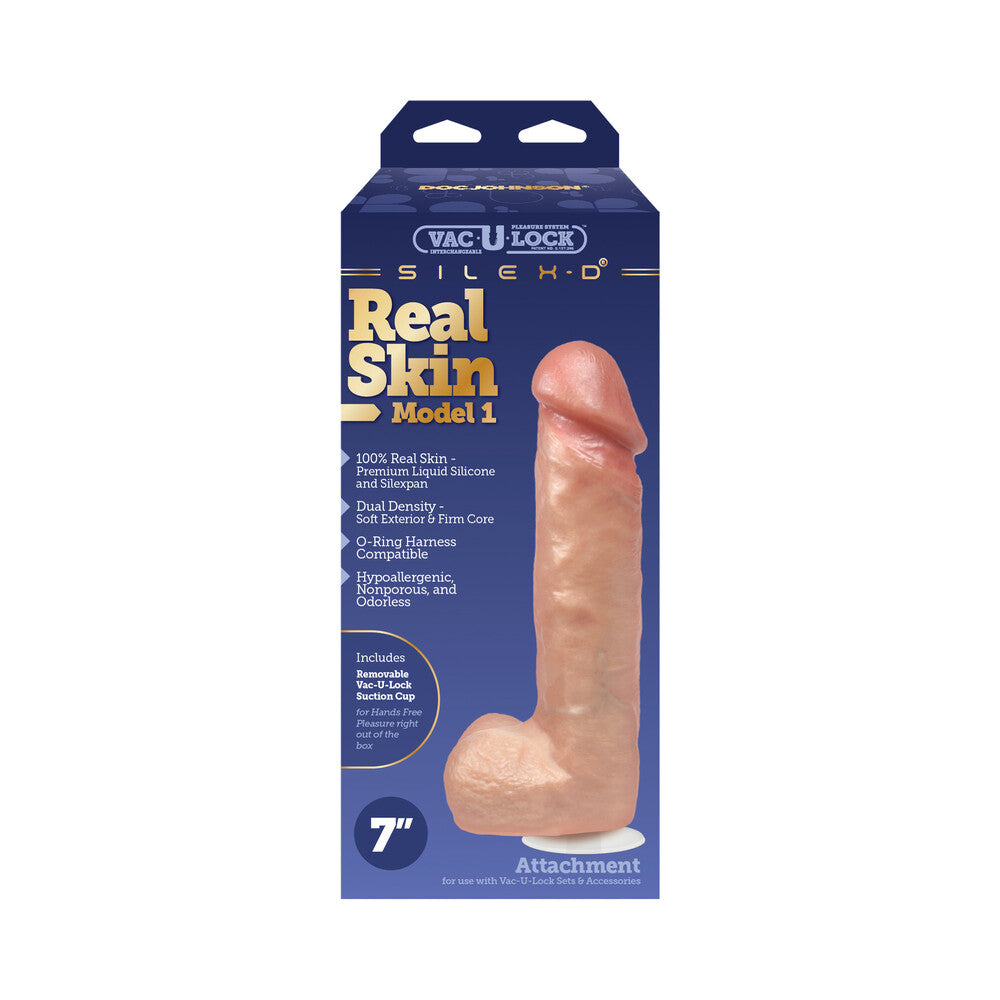 DOC JOHNSON - VAC-U-LOCK X SILEX-D MODEL 1 PREMIUM REAL SKIN 7 POL. BAUNILHA