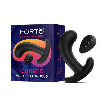 FORTO - PLUG VIBRATÓRIO CURVADO PRETO
