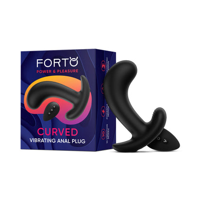 FORTO - PLUG VIBRATÓRIO CURVADO PRETO