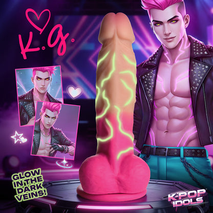 XR BRANDS - DILDO DE SILICONE K.G. K-POP IDOLS COM BOLAS