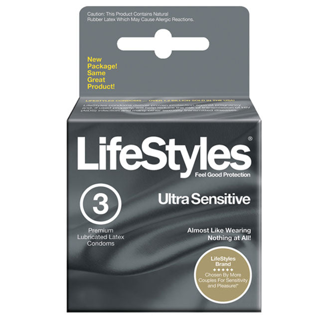 LIFESTYLES - PRESERVATIVOS ULTRA SENSÍVEIS (PACK DE 3)