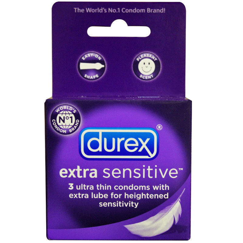 DUREX - PRESERVATIVOS LUBRIFICADOS EXTRA SENSITIVE (EMBALAGEM DE 3)