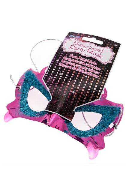 GAMES - JOKE - BOOKS - MULTICOLOR PARTY MASK