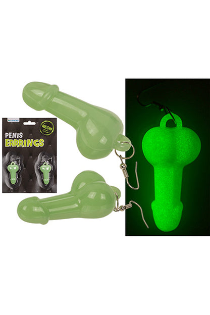 OUT OF THE BLUE - PENDIENTES PENE GLOW IN THE DARK
