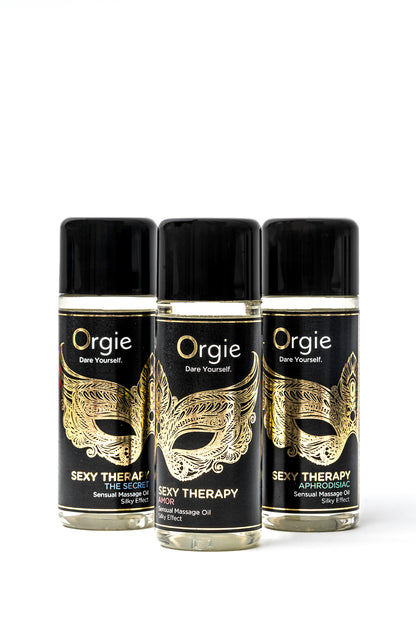 ORGIE - SEXY THERAPY SENSUAL MASSAGE OILS 3 X 30ML SET MINI SIZE COLLECTION