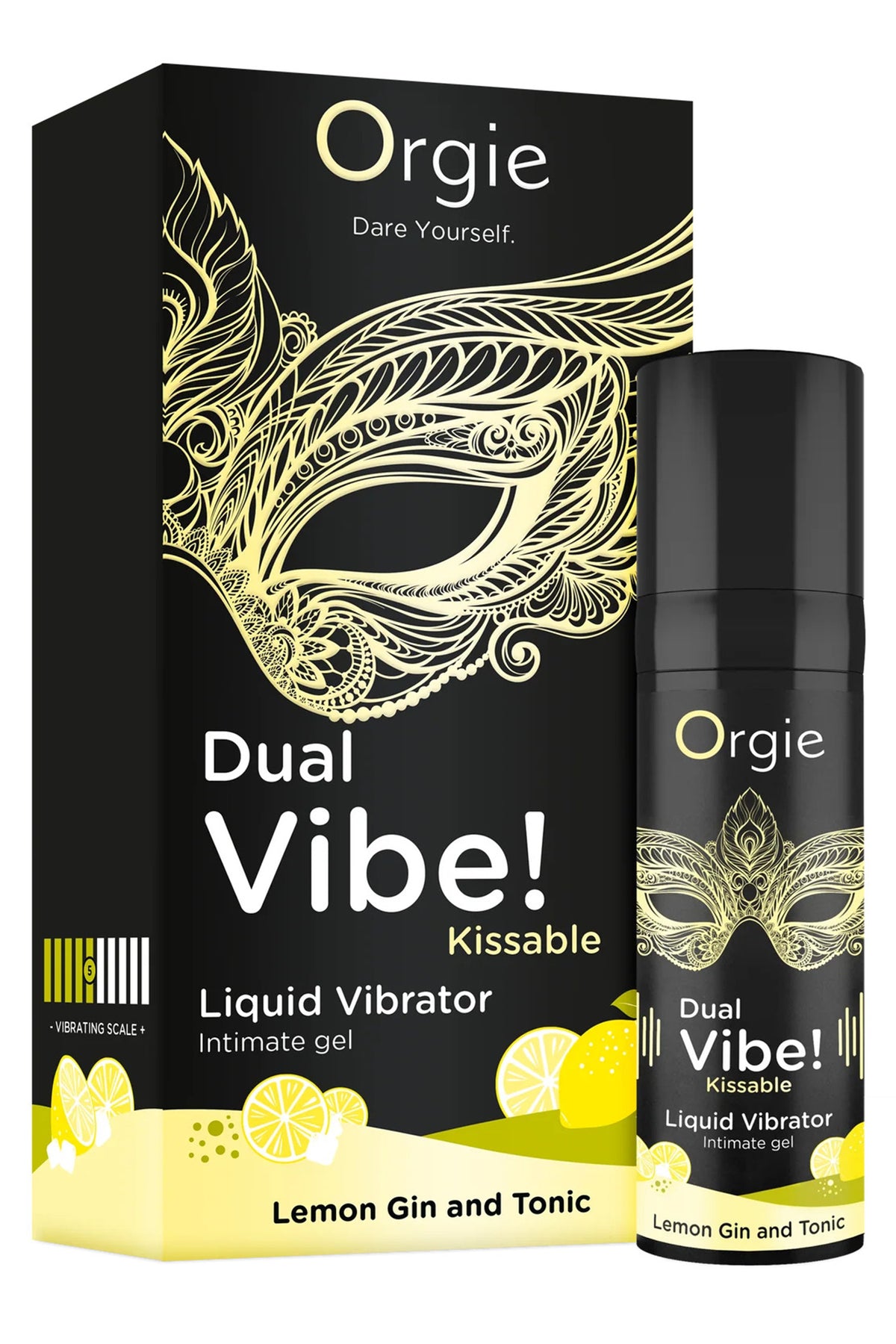 ORGIE - DUAL VIBE! LEMON GIN & TONIC KISSABLE LIQUID VIBRATOR