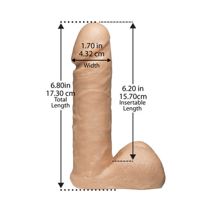 DOC JOHNSON - VAC-U-LOCK - 6-INCH UR3 COCK WHITE