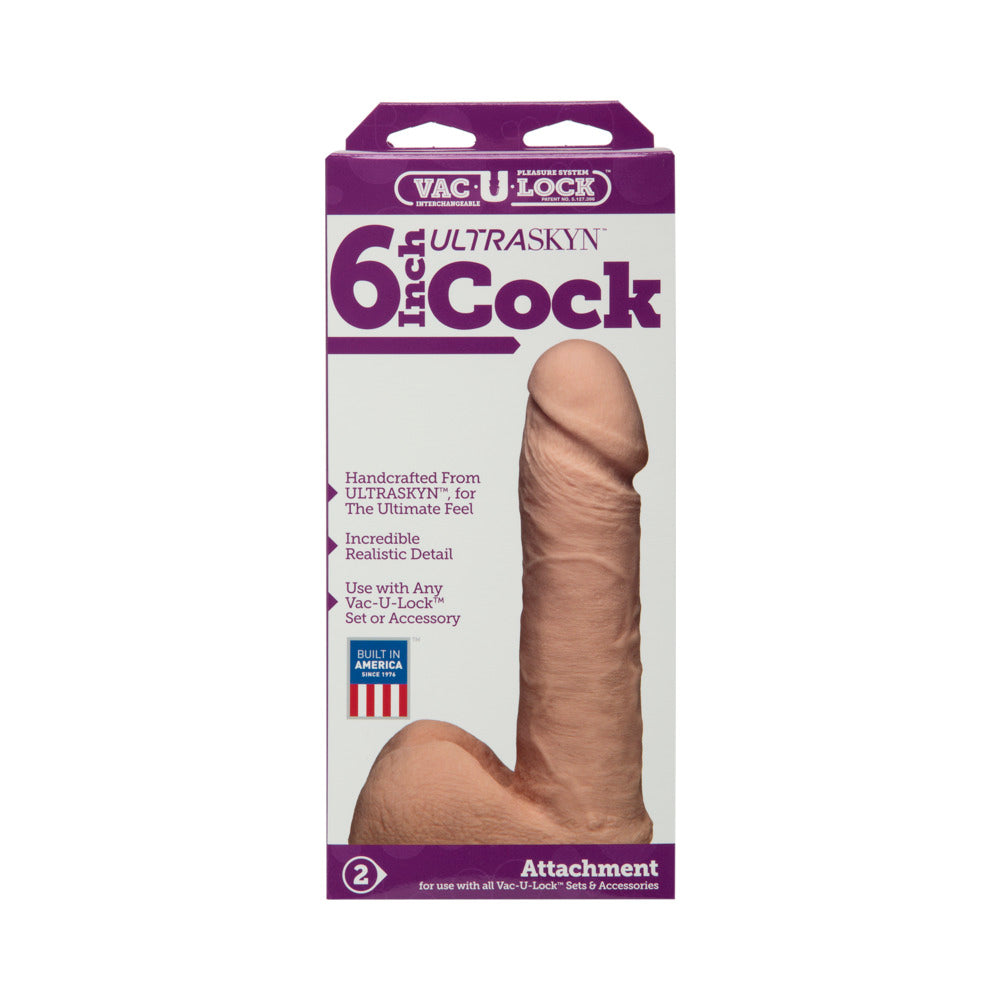 DOC JOHNSON - VAC-U-LOCK - 6-INCH UR3 COCK WHITE