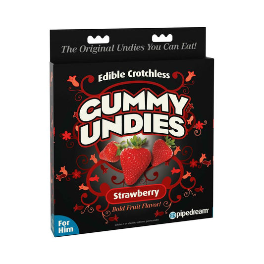 PIPEDREAM - EDIBLE CROTCHLESS GUMMY UNDIES FOR HIM STRAWBERRY FLAVOR