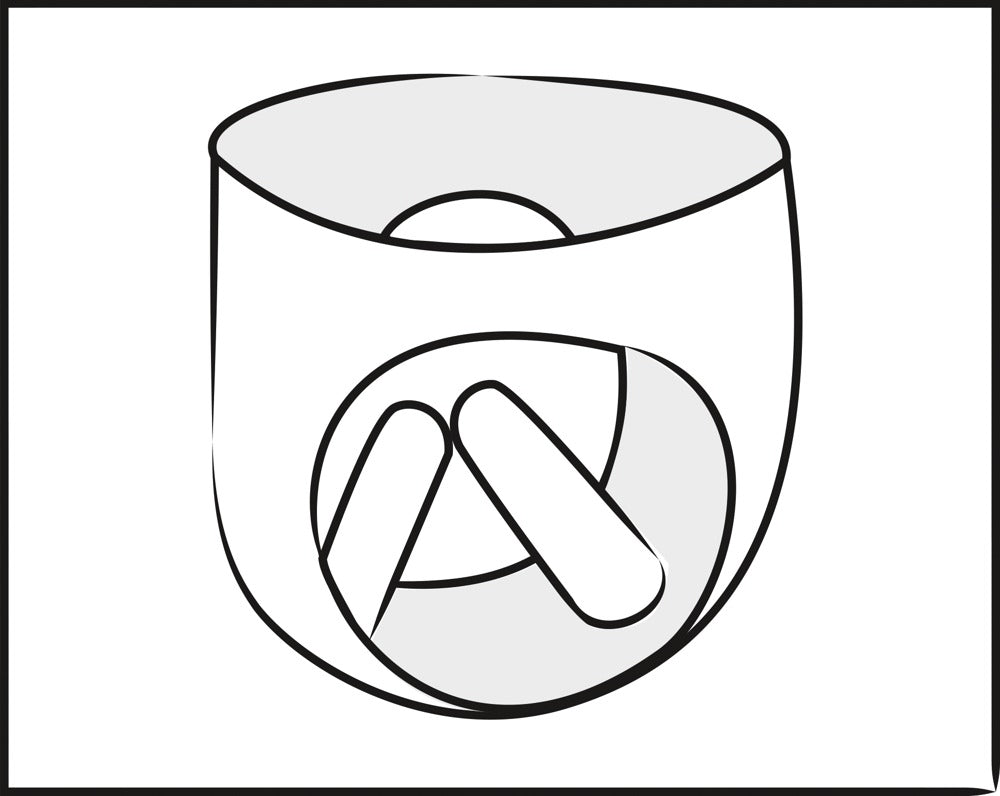 ZADO - LEATHER BRIEFS WITH 2 DILDOS