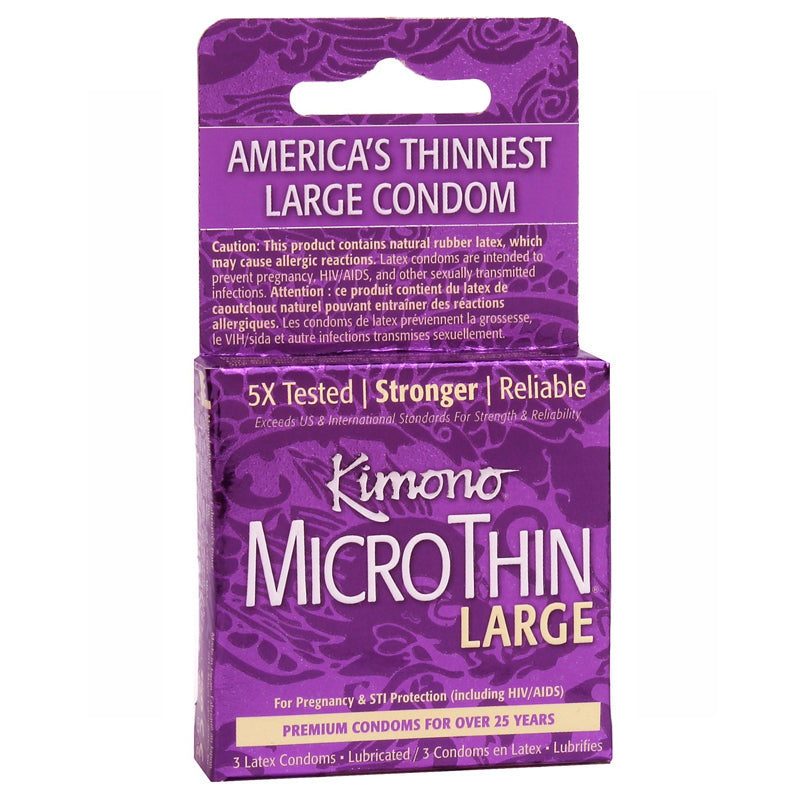 PARADISE MARKETING - PRESERVATIVOS KIMONO MICRO THIN LARGE (EMBALAGEM DE 3)