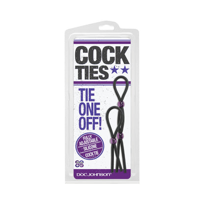 DOC JOHNSON - COCK TIES (BLACK) LASSO/BOLO