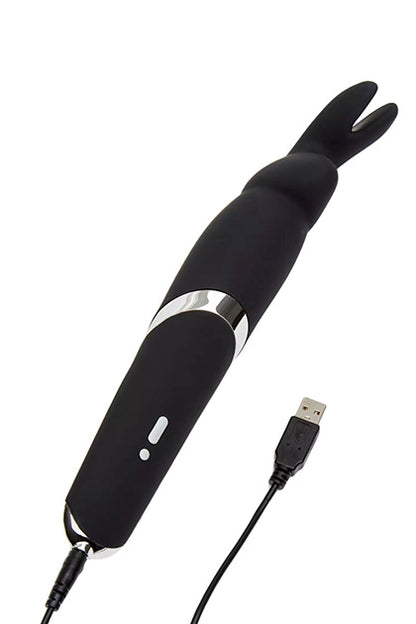 LOVEHONEY - HAPPY RABBIT WAND VIBRATOR BLACK