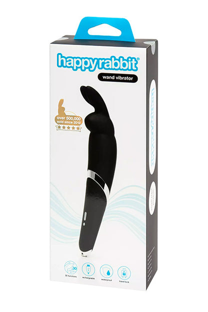 LOVEHONEY - HAPPY RABBIT WAND VIBRATOR BLACK