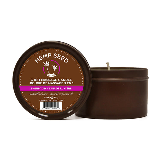 EARTHLY BODY - MASSAGE CANDLE SKINNY DIP 6.8OZ
