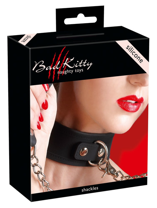 BAD KITTY - SILICONE COLLAR WITH LEASH